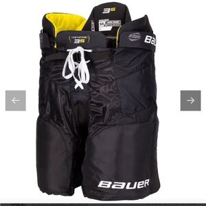 Bauer Supreme 3S Black and Yellow Youth Athletic Shorts
